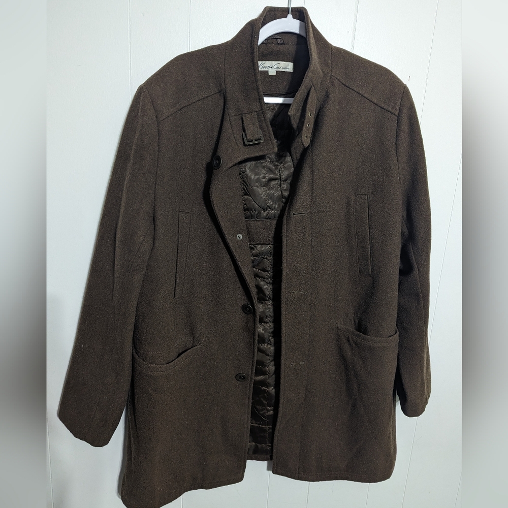 Kenneth Cole lined wool jacket - size L